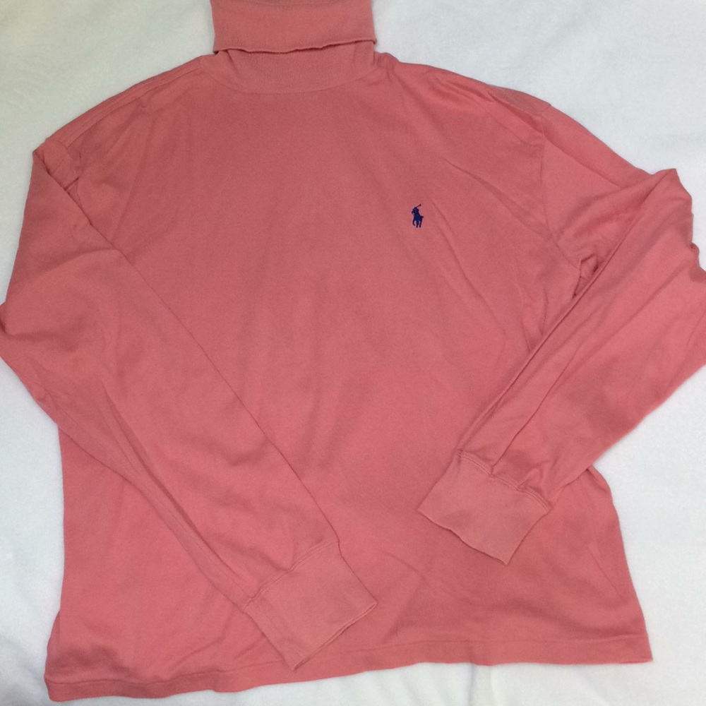 Polo Sport Salmon Pink w/ Blue Horse Turtle Neck
